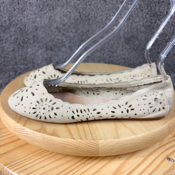 Miz Mooz Shoe Parvati Ballet Flats Womens Size 9 Leather Ivory Slip On Casual - Picture 2 of 8